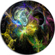 Wings Of Angels Yellow, Abstract Digital Art Round Wall Art, 23"