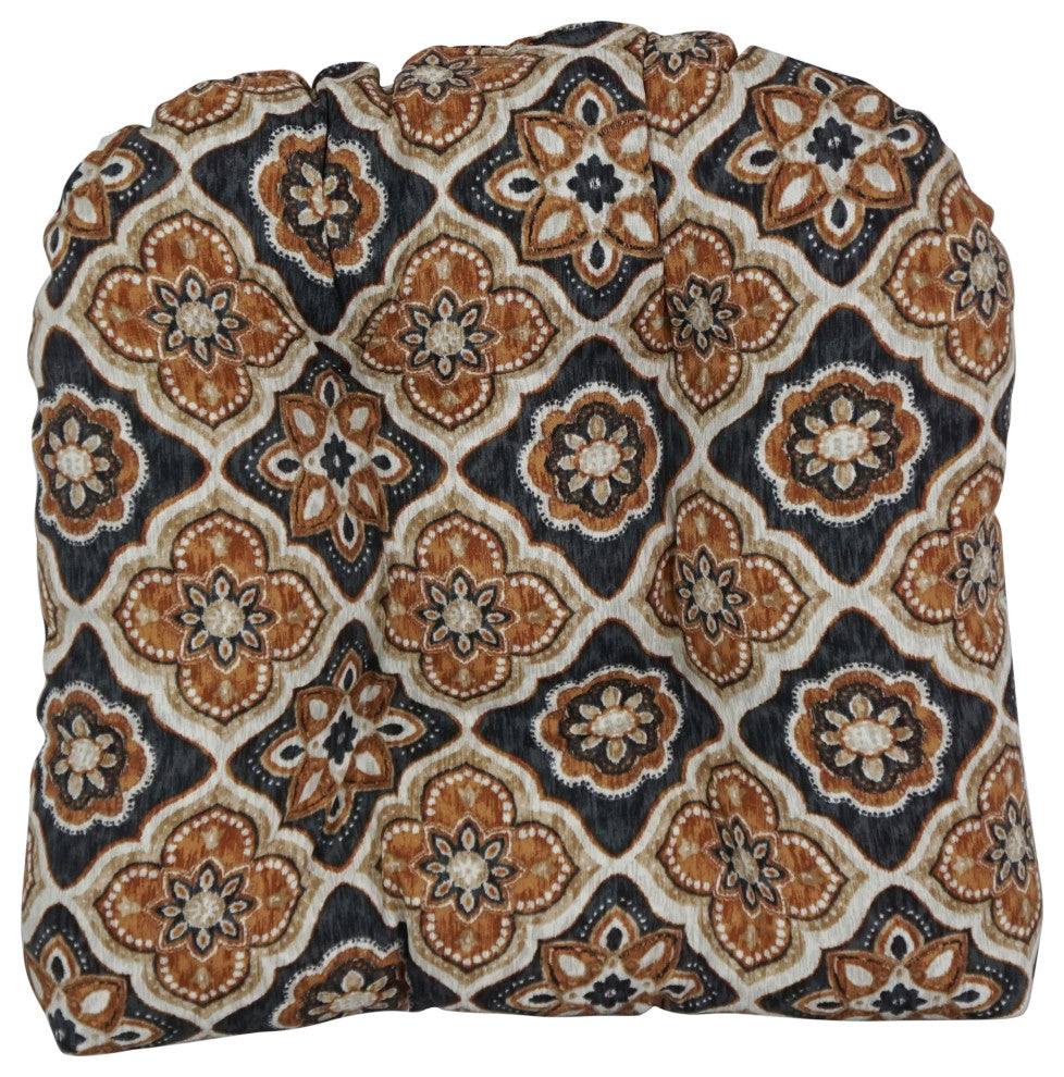 19" U-Shaped Dining Chair Cushions, Set of 2, Adonis Caramel