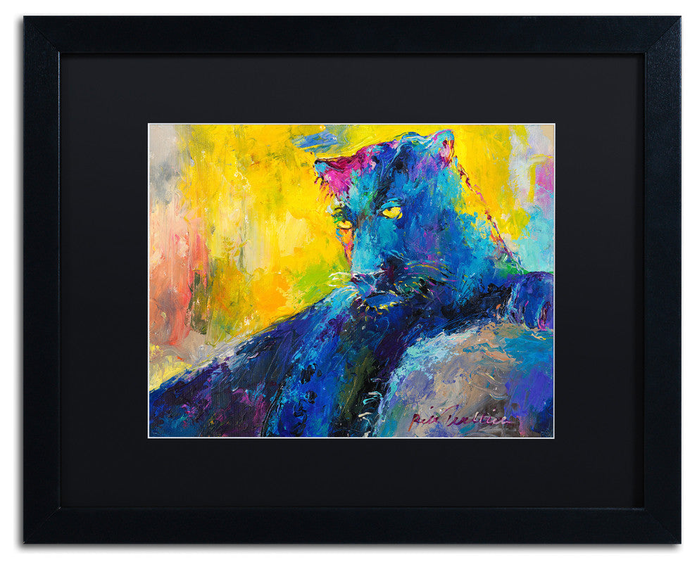 "Black Panther" by Richard Wallich, Matted Framed Art