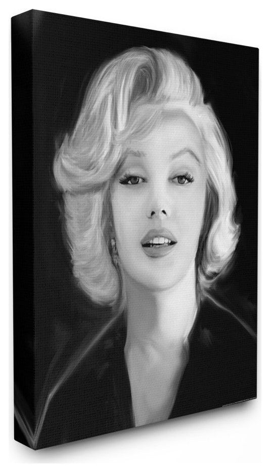 Stupell Industries Marilyn Portrait Vintage Hollywood Movie Star, 24 x 30