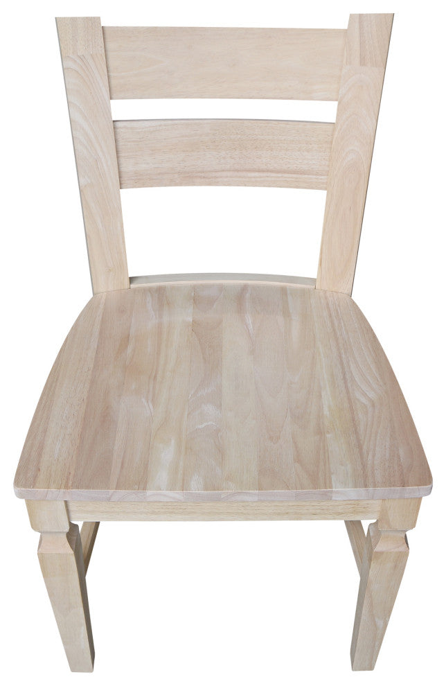 Vista Ladderback Chair - Set of 2 Chairs, Unfinished