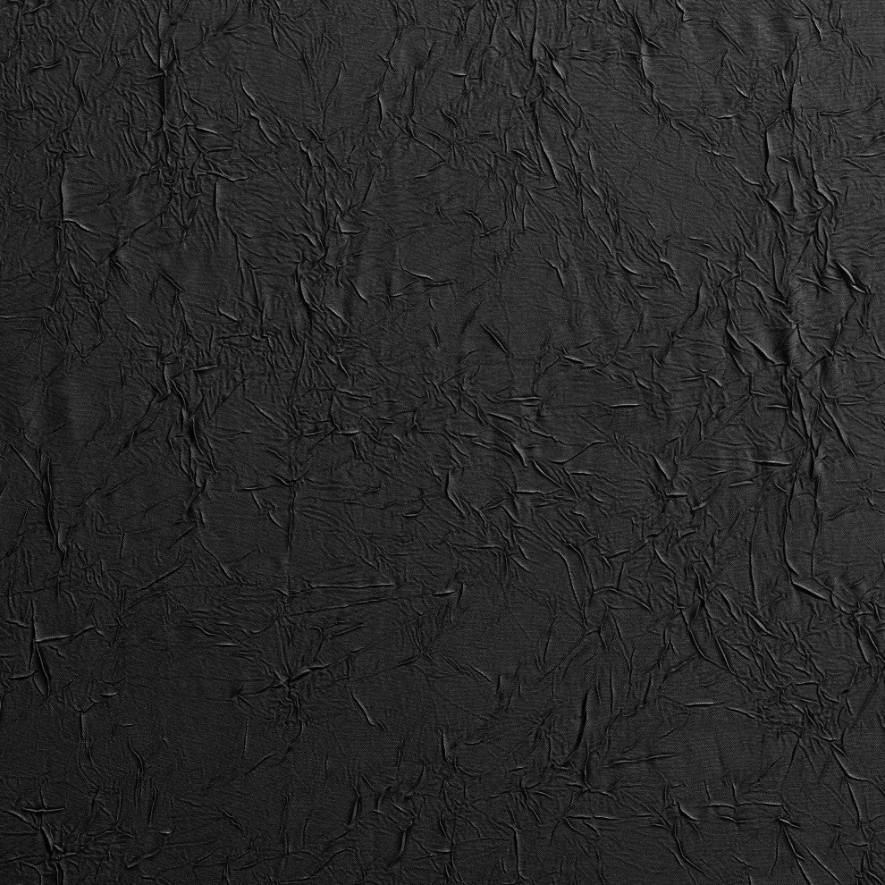 Portland Crushed Taffeta 48" x 15" Valance, Black