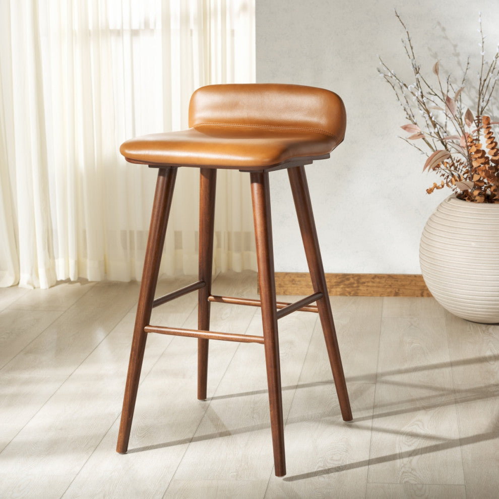 Safavieh Couture Tazmyn Barstool, Brown/Walnut