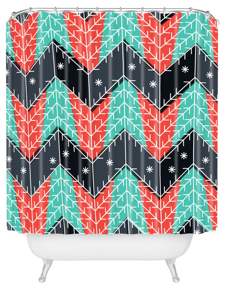 Deny Designs Sam Osborne Christmas Trees Shower Curtain
