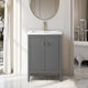 Vanity Art Freestanding Vanity, Cashmere Gray, 24", Single Sink, Golden Brushed