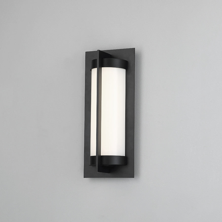 WAC Lighting Oberon LED Outdoor Wall Light, Black, 14"