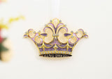 King David's Crown Hanging Ornament Pewter Classic Wall Decor
