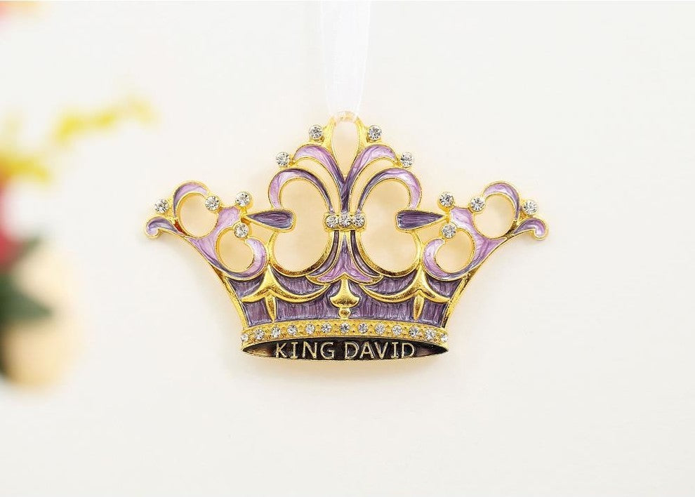 King David's Crown Hanging Ornament Pewter Classic Wall Decor