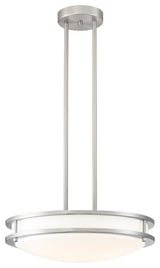 Solero Dimmable LED Semi-Flush or Pendant, Brushed Steel Finish