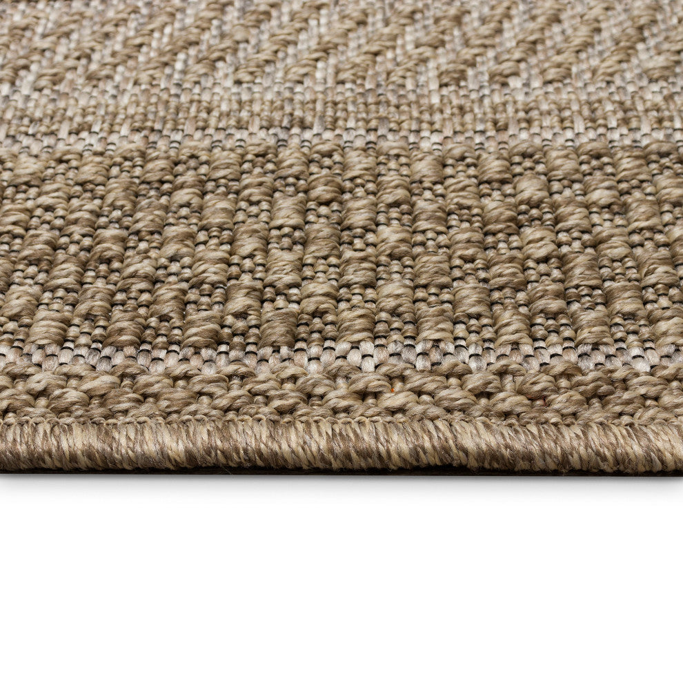 Orly Border Indoor/Outdoor Rug Natural 5'3"x7'3"