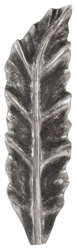 Petiole Wall Leaf, Silver, Small, Version B