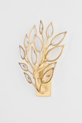 Fairlee 14.5" High Vintage Gold Leaf Wall Sconce