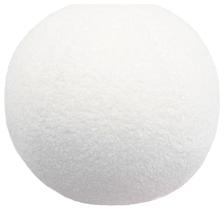 Boba Round Pillow, Cream Vegan Shearling, 9"
