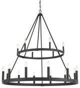 Minka Lavery 1717 Dutton 18 Light 43"W Taper Candle Style - Coal