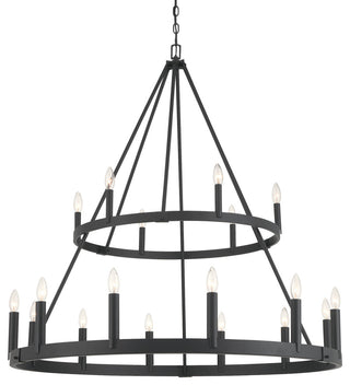 Minka Lavery 1717 Dutton 18 Light 43"W Taper Candle Style - Coal