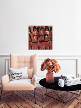 "Carmine Style" Painting Print on Wrapped Canvas, 40"x40"