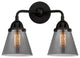 Small Cone Bath Vanity Light, Matte Black, Plated Smoke, Plated Smoke