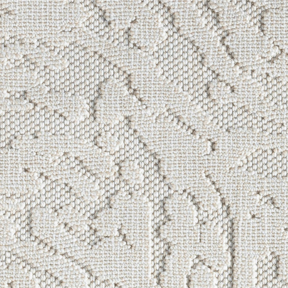 Nimes Topo Relief Area Rug, Ivory, 3'3"x5'