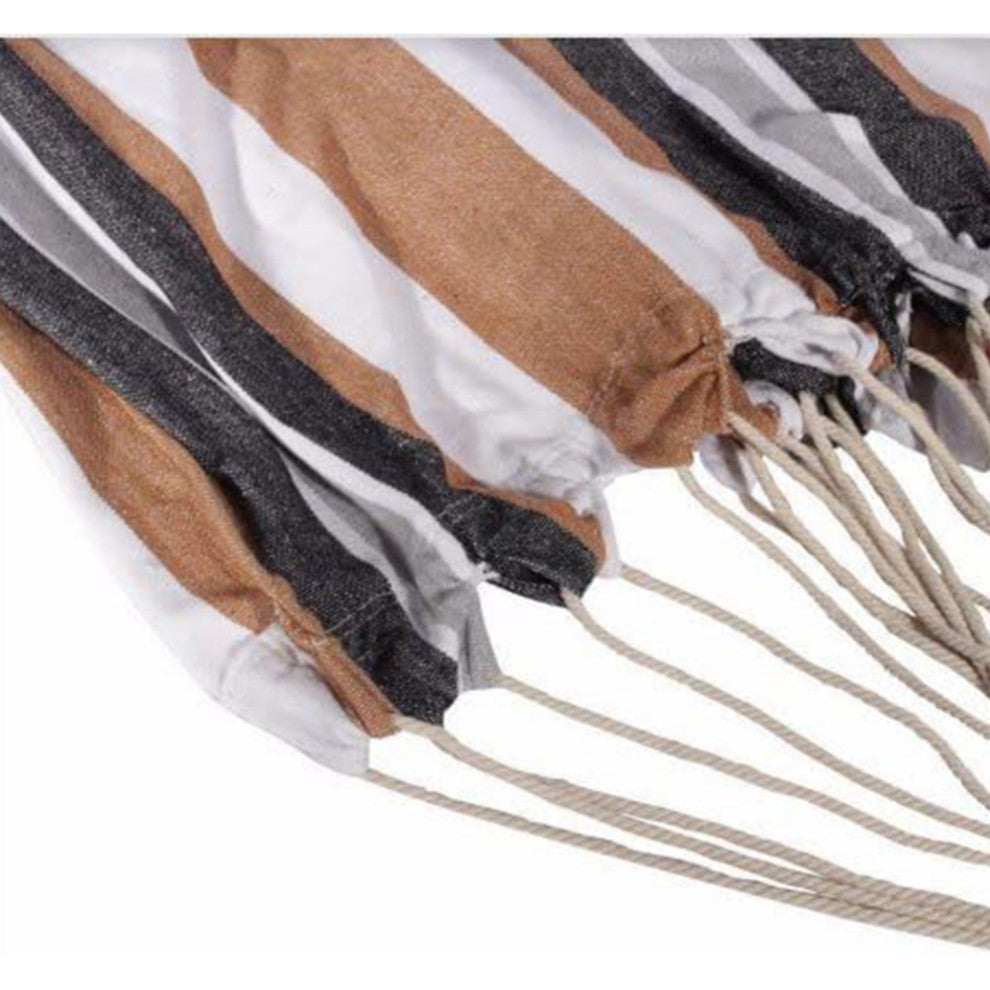 HomeRoots Desert Stripe Double Classic 2 Person Hammock With Stand
