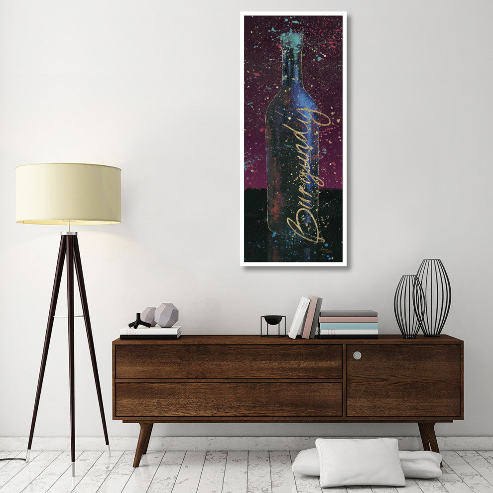 "Wine Splash Dark V" Digital Paper Print by Wellington Studio, 26"x62"