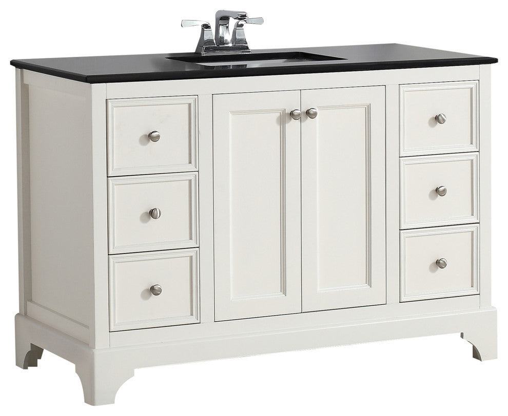 Cambridge 48" Bath Vanity with Black Granite Top