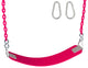 Rubber Belt Seat with 5.5' Coated Chain, Pink