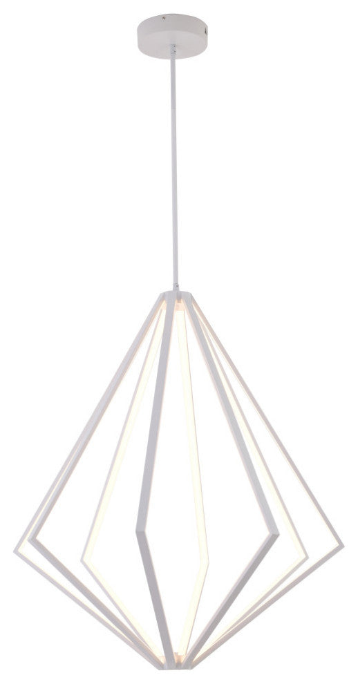 Bethel International WE03C32WH 8-Light LED Chandelier, White