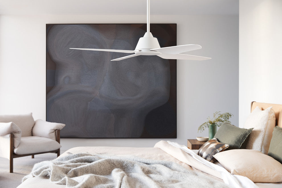 Lucci Air Aria 132-cm LED Light with Remote Ceiling Fan, White