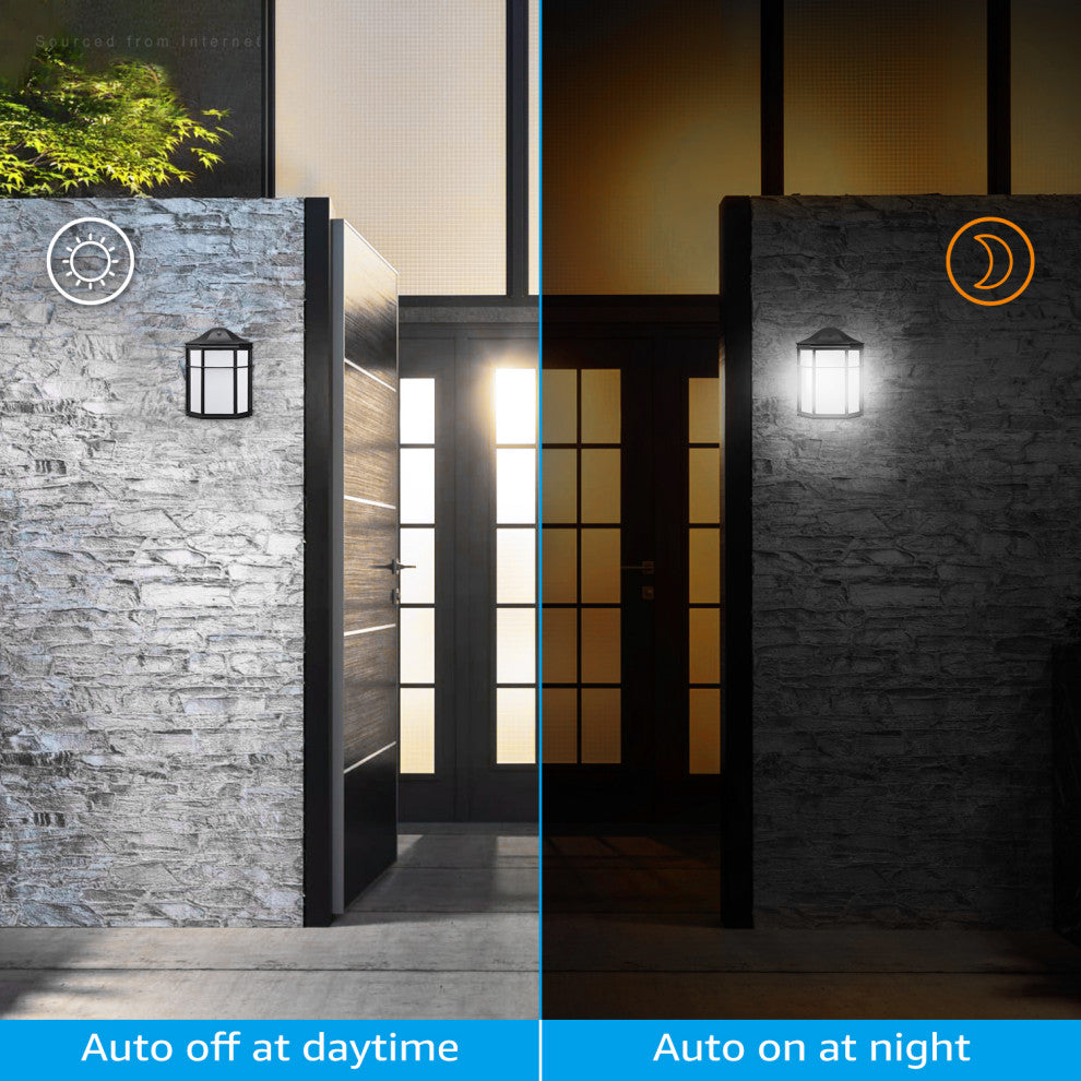 4-Pack 3CCT Outdoor Wall Light, Dusk to Dawn