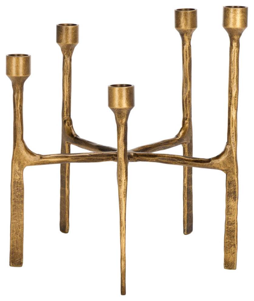 Safavieh Quyn Candle Centerpiece, Brass