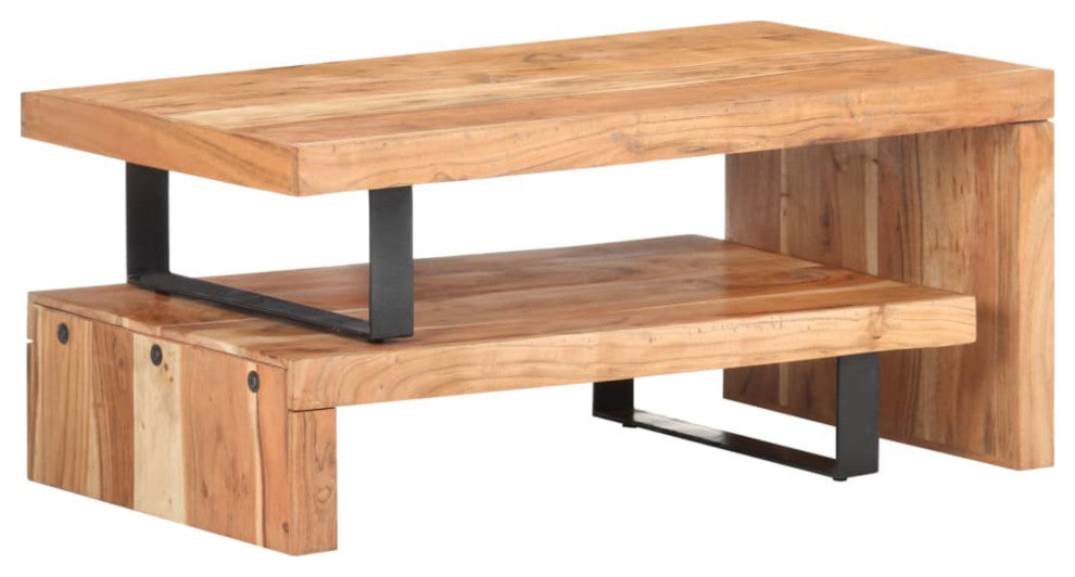 Vidaxl 2-Piece Coffee Table Set Solid Acacia Wood