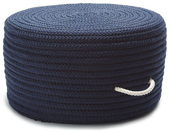 Colonial Mills Pouf Simply Home Solid Pouf Navy Round