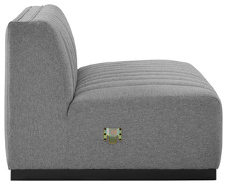 Conjure Channel Tufted Upholstered Fabric 6-Piece Sectional Sofa, Black Light G