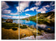 "Long View of Seven Rila Lakes" Art Print Canvas, 3 Panels, 36"x28"