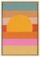 Sylvie Sunset Waves Framed Canvas by Cat Coquillette, Natural 23"x33"