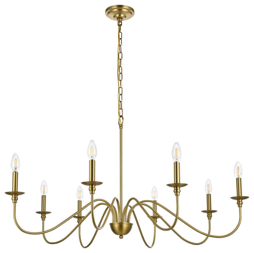 Living District Rohan 42" Chandelier in Satin Gold