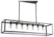 Esporre 7 Light Pendant, Black, 47"x12"