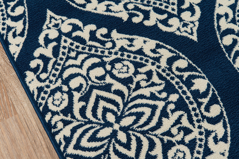 Baja Rug, Navy, 6'7"x9'6"
