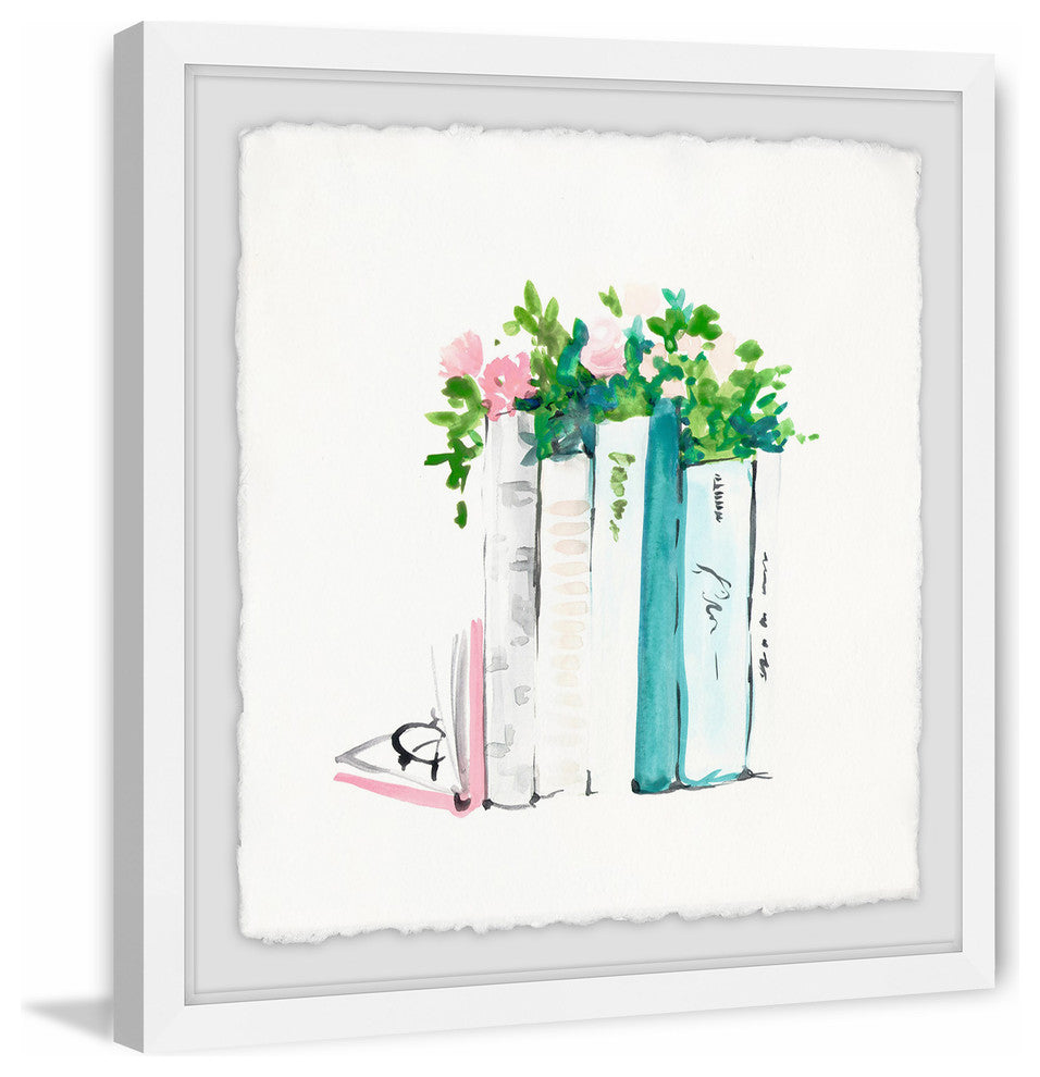 "Planter Books" Framed Painting Print, 18"x18"