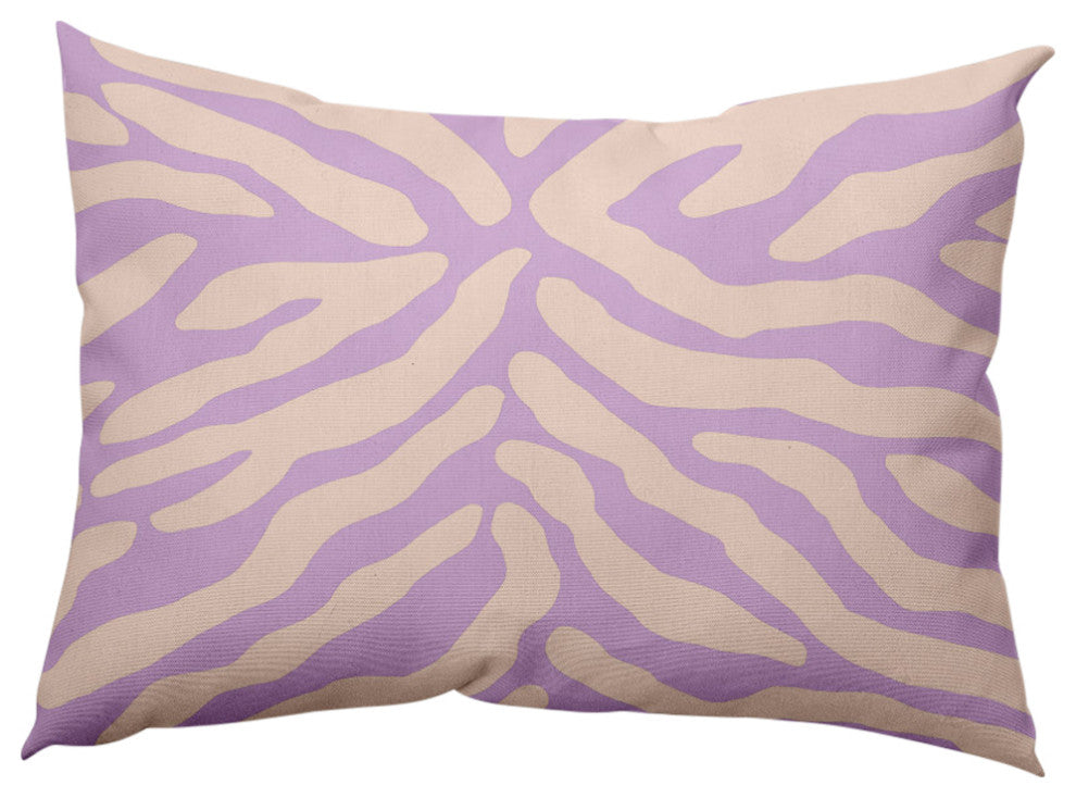 Animal Stripe Decorative Throw Pillow, Lilac, 14"x20"