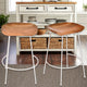 Diya Countoured Counter Stool Set of two, Natural and White