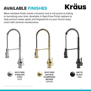 Britt Commercial Style 3-Function Pull-Down 1-Handle 1-Hole Kitchen Faucet, Matte Black (Touchless Ksf-1691mb)