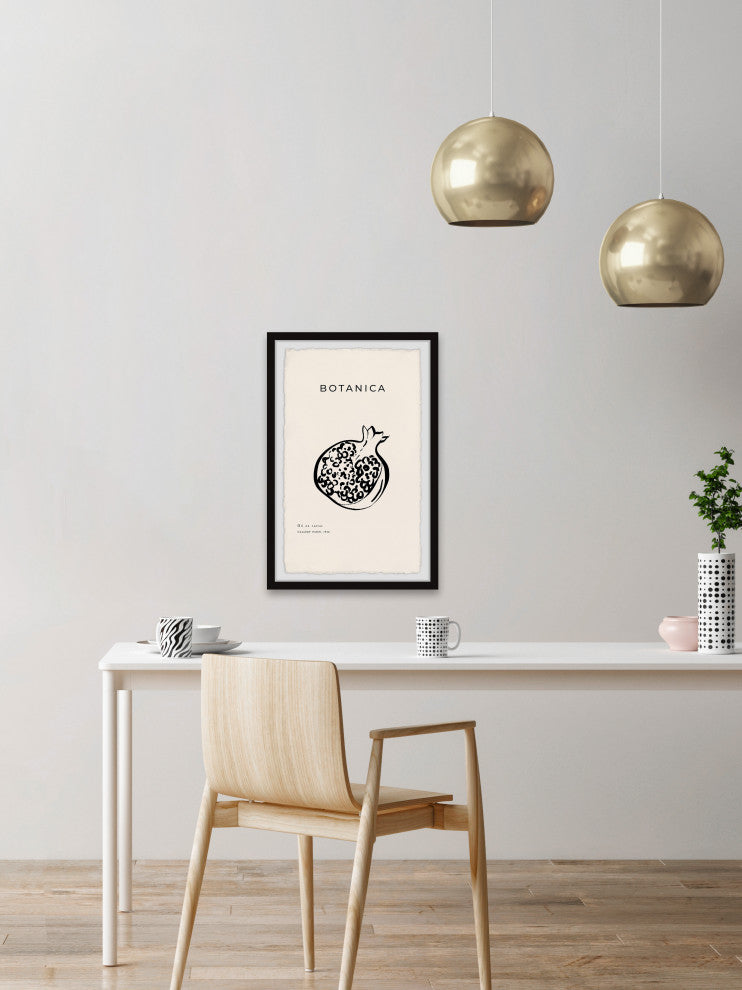 "Botanica Pomegranate" Framed Painting Print, 24x36