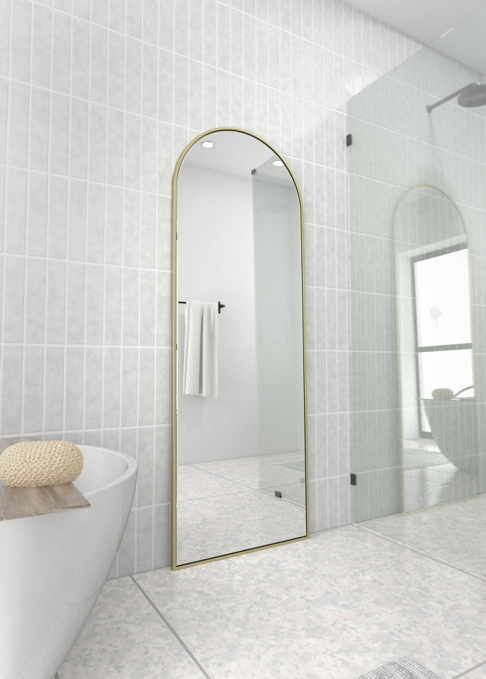 Kira 67 in x 24 in Arched Leaner Mirror