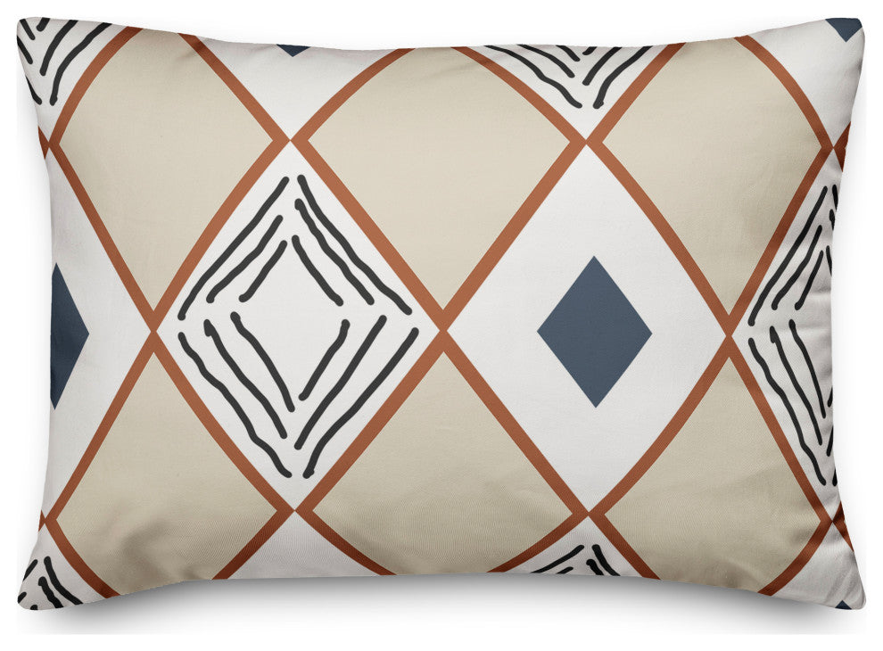 Diamond Triangle 14x20 Spun Poly Pillow