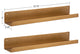 Mezzo Modern Metal Ledge Shelf Set, Gold