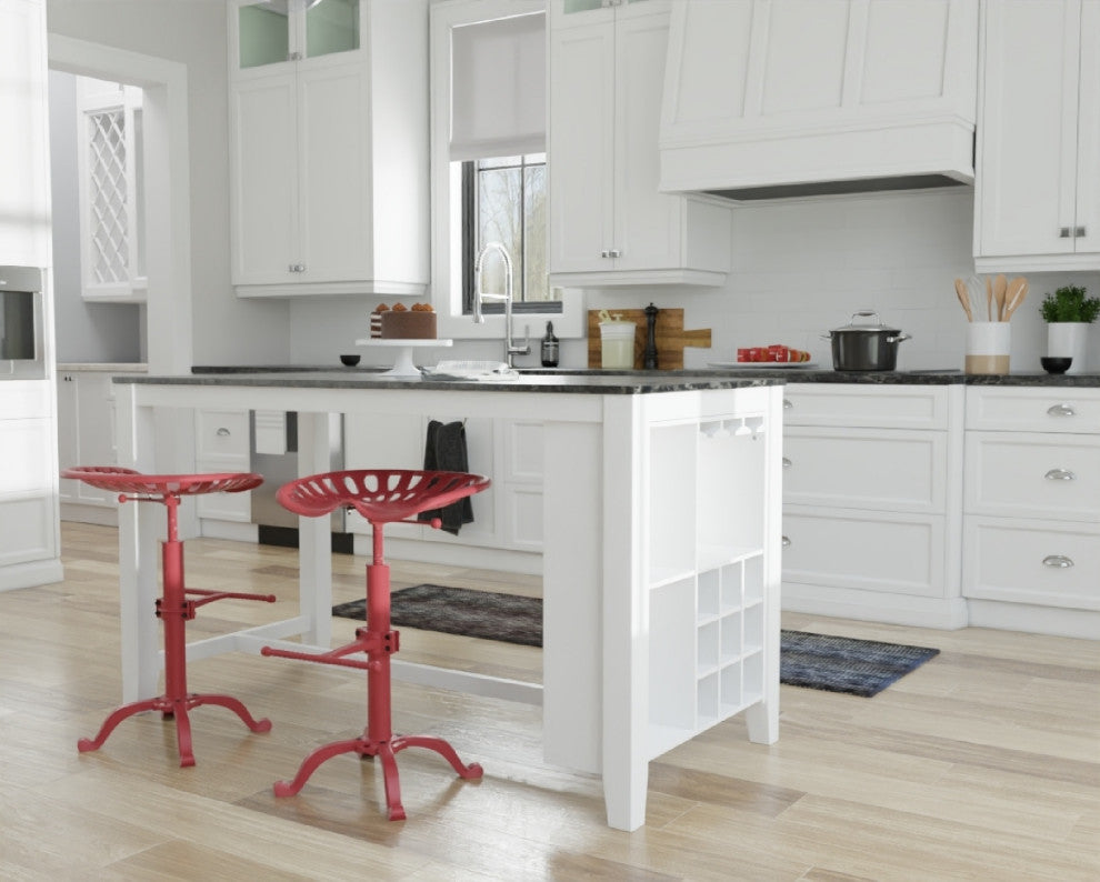 Adjustable Tractor Seat Stool, Red