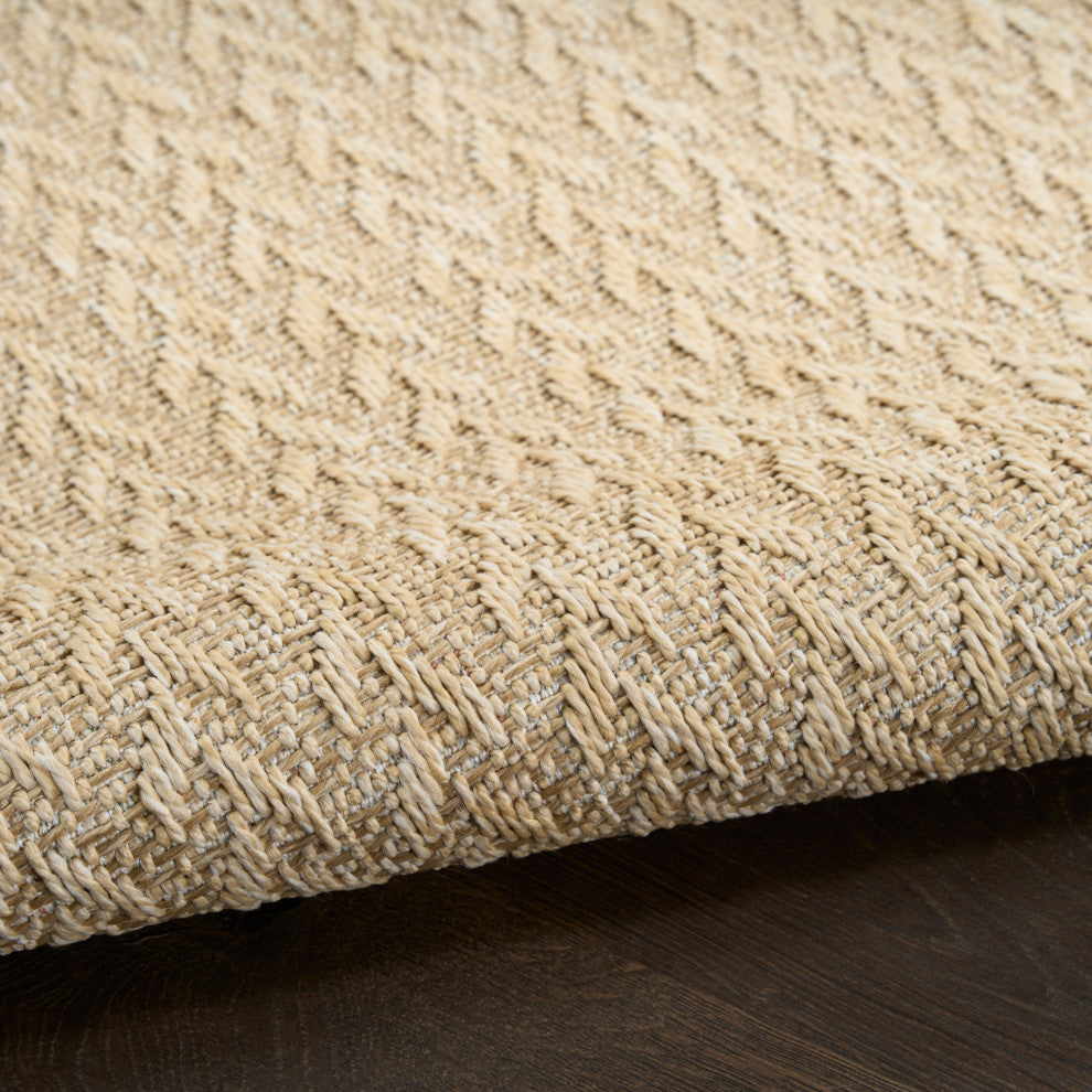 Nourison Tulum 6' x 9' Cream Outdoor Rug