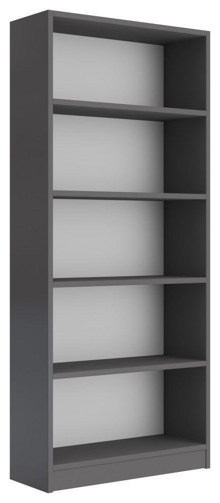 ALISTA Bookcase, Slate Grey/White