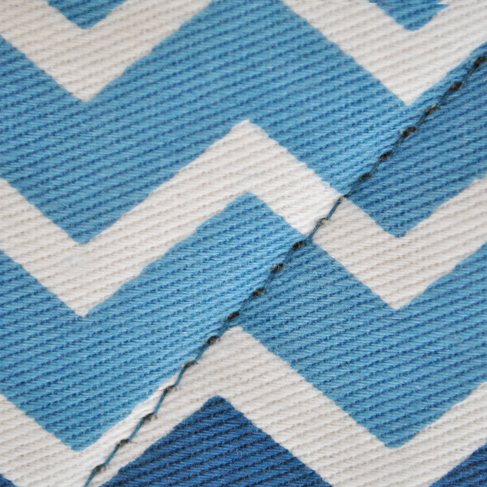Nautical Blue Chevron Kitchen Set